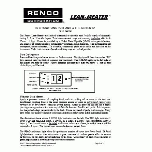 Lean-Meater® – Renco Corporation